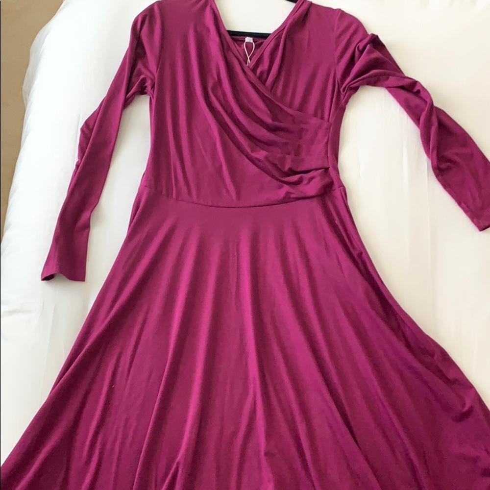 Haute Women’s Long-Sleeve Flared Dress Small